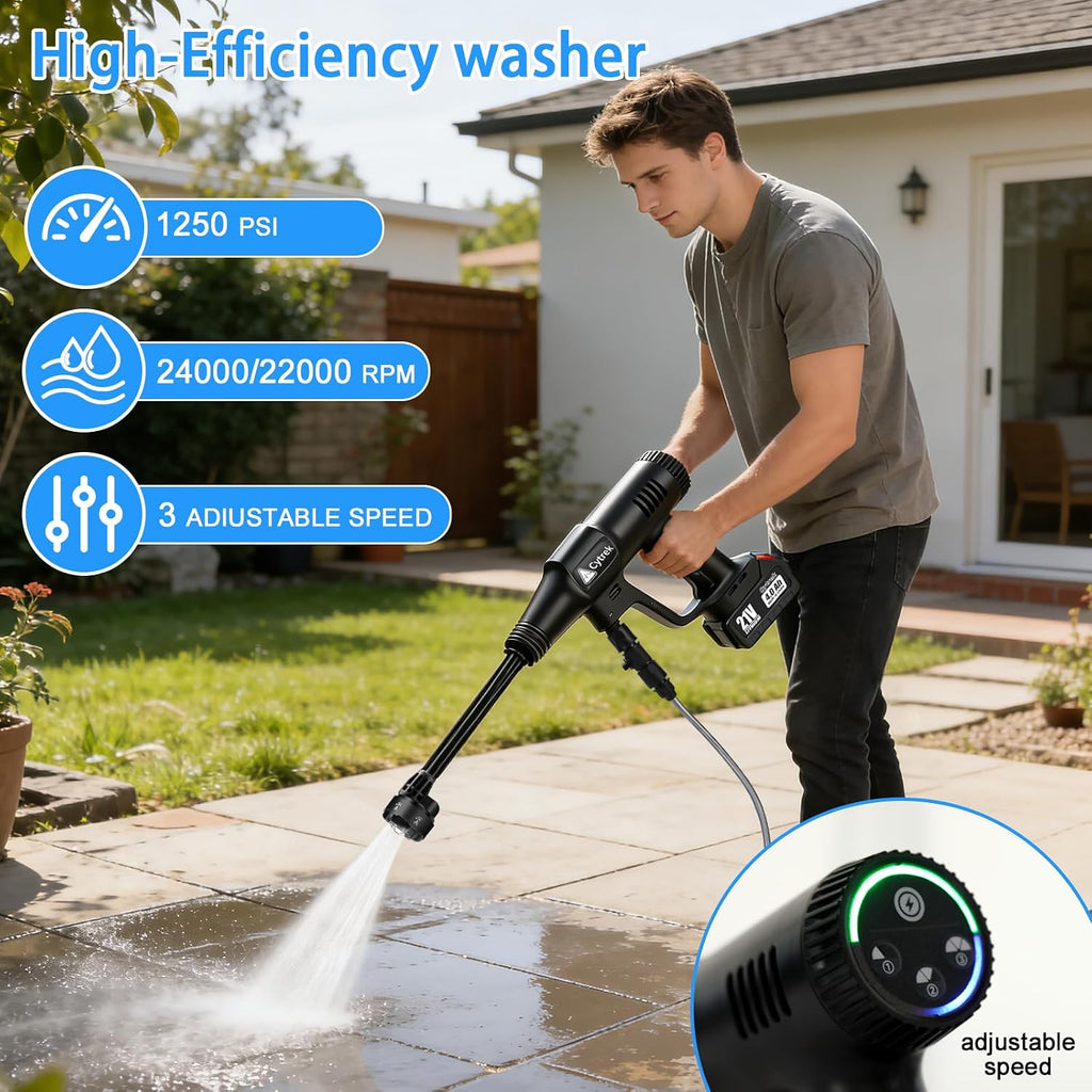 Hidrolavadora Inalámbrica 48V | Potencia Profesional para una Limpieza Impecable